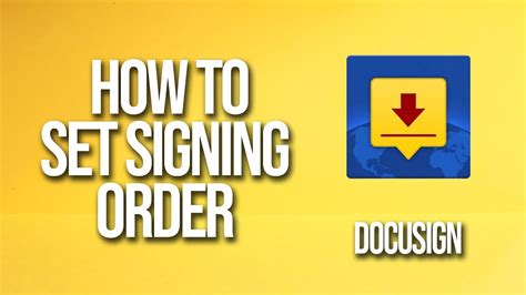 An account administrator can set the default signing order or remove this option for the sender. . Docusign how to change signing order after sent